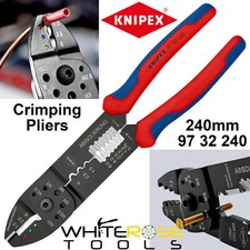 Knipex Terminal Crimping Pliers Tool 240mm Wire Stripper Screw Cutter 97 32 240