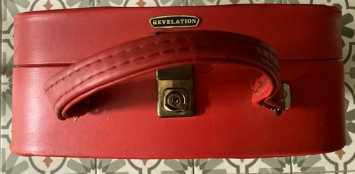 Vintage 1960s red suitcase - vintage,