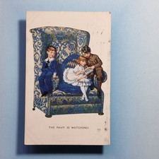 WW1 Comic Postcard 1917 Children Army Navy Uniforms Puttees Inter-Art