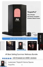 Nurecover Tropic Pro Home Sauna + Pod Pro Ice Bath with Lid Brand New Sealed Box