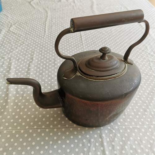 Antique old copper kettle rare - old,