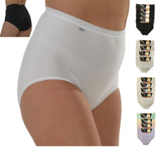 12 Pack Ladies Briefs Maxi, 100% Cotton Full Comfort Fit Underwear, Size 10-24