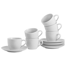 12 Piece Classic White Teacup