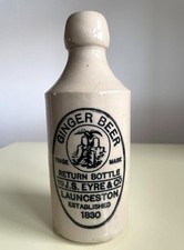 Great condition LAUNCESTON, pictorial Cornish ginger beer bottle, north CORNWALL