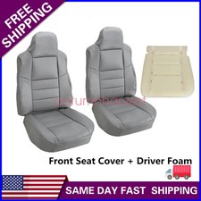 Front Seat Cover & Driver Foam Cushion For 2002-2007 Ford F250 F350 Super Duty