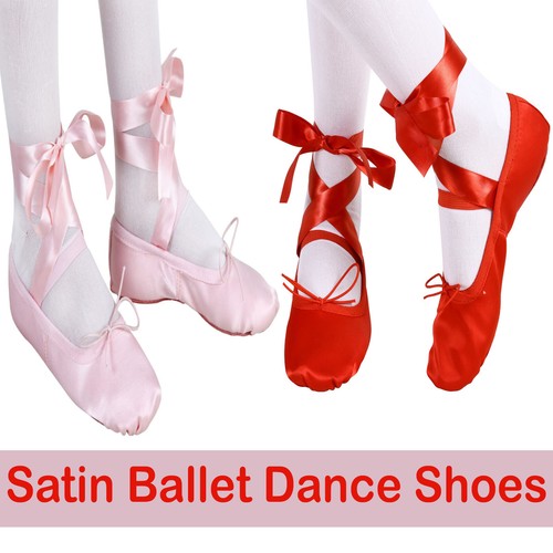 Satin ballet shoes with - shoes,