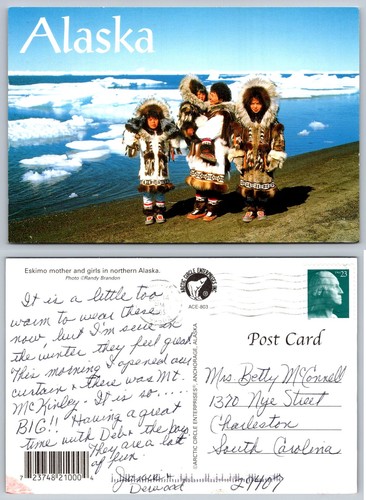 Alaska postcard eskimo mother - postcard,