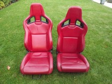 2 x RED RECARO CROSS SPORTSTER RECLINING SPORT SEATS WITH  BACKREST TILT FORWARD