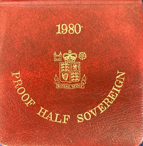 1980 proof half sovereign gold - half,