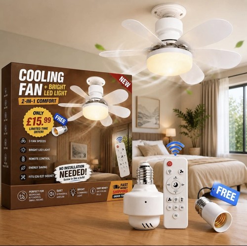 Led ceiling fan light - fan, with