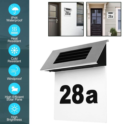 Solar address sign - solar,