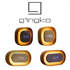 LED Wooden Alarm Clock Gingko Lumos Digital Alarm With Light