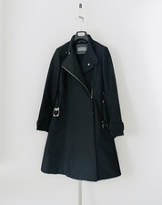 Sportmax Max Mara Black Belted Trench Coat UK 8