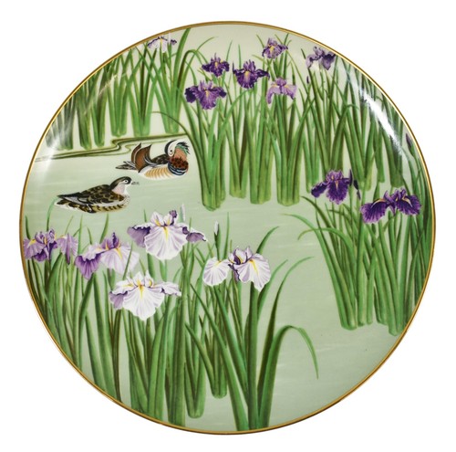Japanese plate flowers - plate, birds
