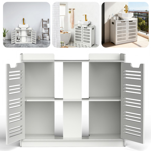 White bathroom under sink - white,