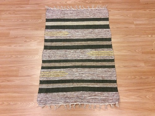 Striped beige multi handloomed - striped,