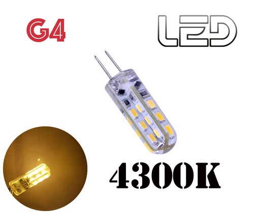 Yellow led light bulb - yellow, g4