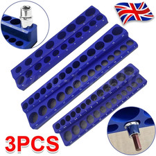 3pcs Magnetic Socket Organizer Storage Rail Rack Holder 1/4" 3/8" 1/2 Industrial