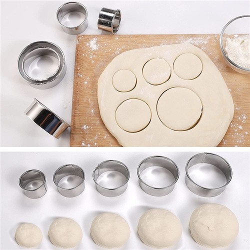 5pcs round cookie cake cutter - 5pcs,