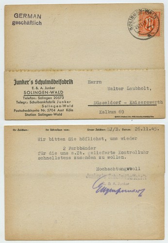107182 postcard junker s - postcard, junker's