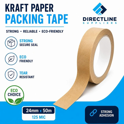Brown kraft paper tape 50m - brown,