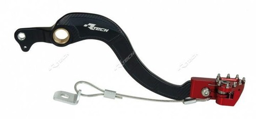 Brake pedal folding tip - folding, blk/rd