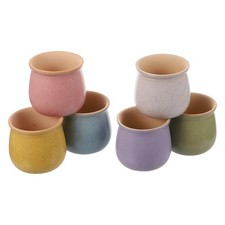  6 Pcs Porcelain Flower Pot Gardening Ceramic Succulent Plants Flowerpot