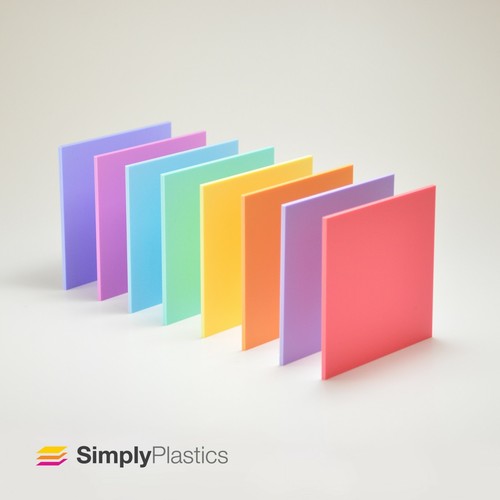 3mm perspex sweet - sweet, pastels