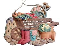 May All your Weeds be Wildflowers Resin  Wall Plaque Cottage Farmhouse Garden