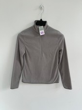 Primark Fleece Jumper Grey Half Zip XS 💖 BNWT