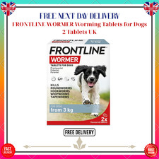 FRONTLINE WORMER Worming Tablets for Dogs  2 Tablets UK