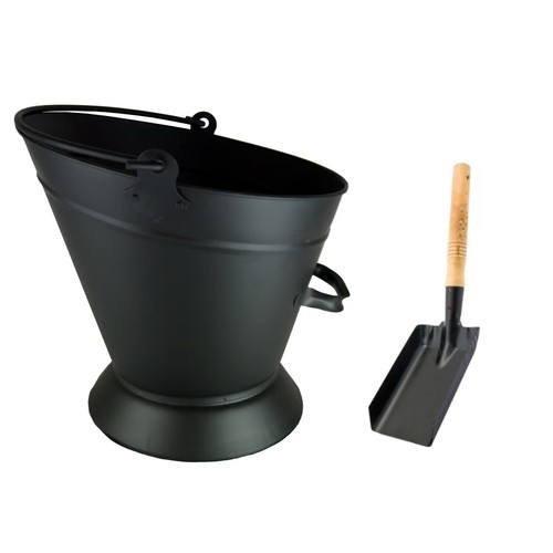 15l black steel bucket shovel - 15l,