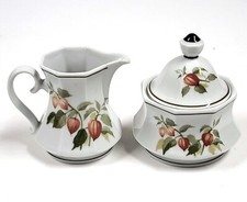 Vintage Winterling Bavaria Creamer & Sugar Bowl Autumn Fruit Porcelain BE486