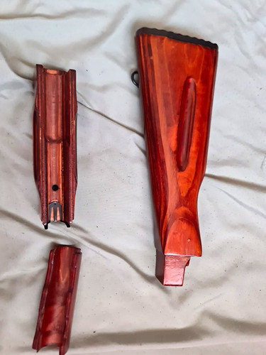 Wood gun stock handguard - ,