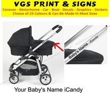 ICANDY PERSONALISED NAME  PRAM