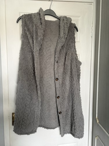 Ladies fur gilet - longline, size