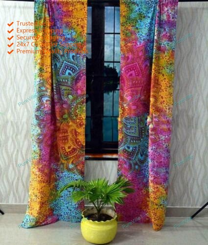 Window door curtain hippie - window,