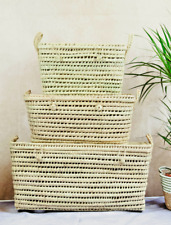 Wicker Storage Basket Chest Trunk Kids Toy Basket Rattan Storage Baskets