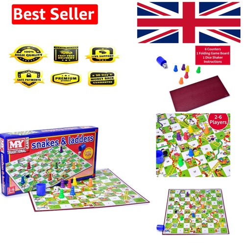 Snakes ladders traditional - snakes, &
