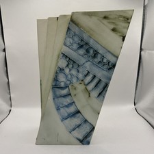 Large Vintage Carn Pottery Cornwall Fan Step Vase Z17 John Beusmans 26cm High