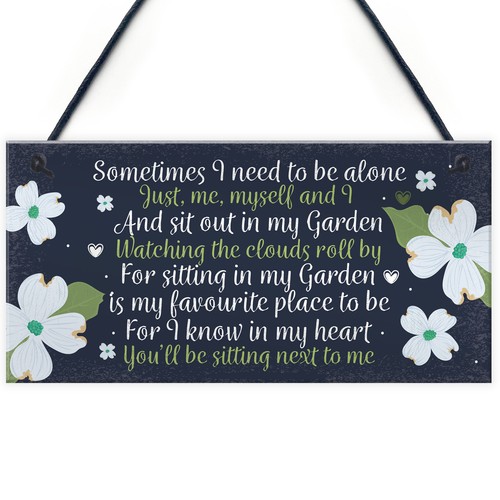 Garden memorial hanging plaque - garden,