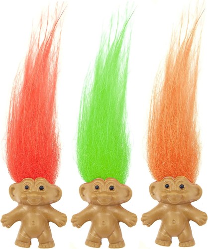 Mini troll pencil - topper, with