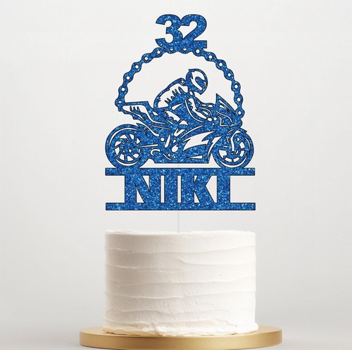Motorbike cake topper - cake,