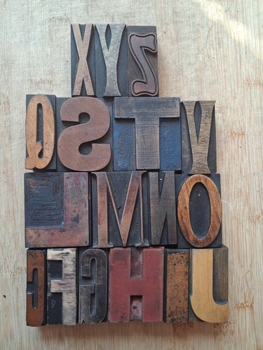 Vintage wooden letterpress - wooden,