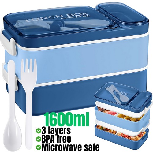 Layered packed lunch - packed, box