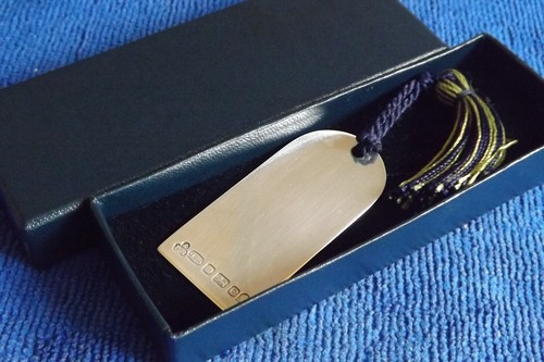 Sterling silver bookmark - , with