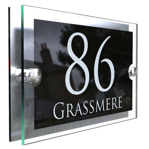 Contemporary house sign - contemporary,