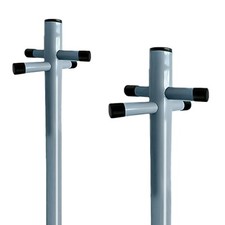 Pack of 2 Washing Line Clothes Post Pole Galvanised 2.4m/8ft with Ground Sockets