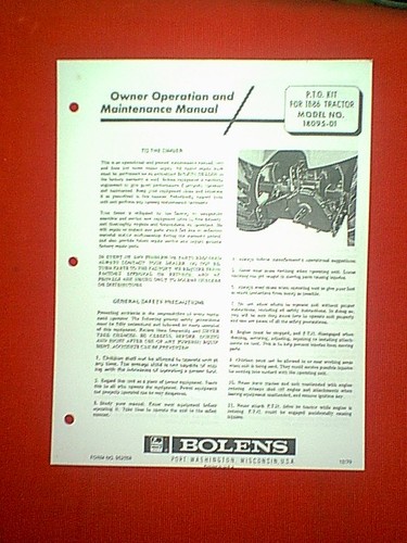 Bolens tractor rear - bolens,