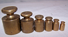VINTAGE TROY WEIGHTS BRASS SET
